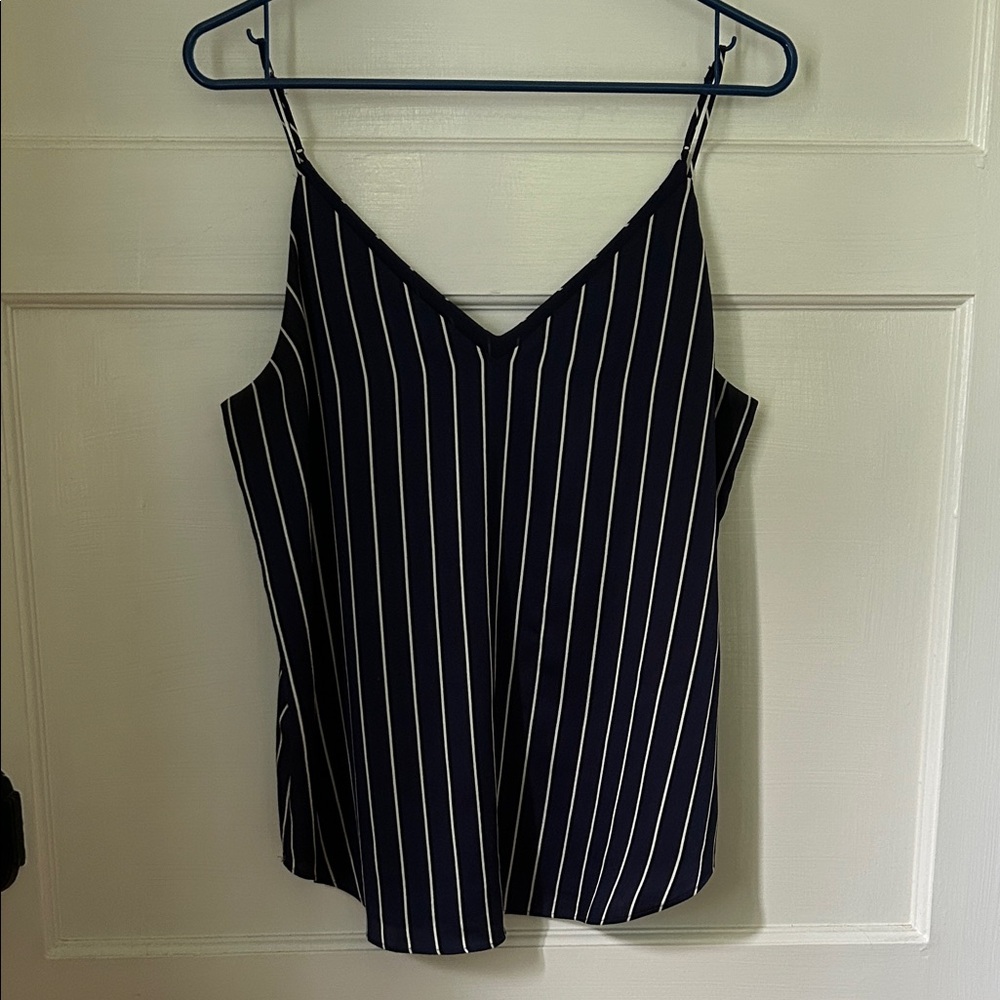 express | downtown cami - navy/white striped